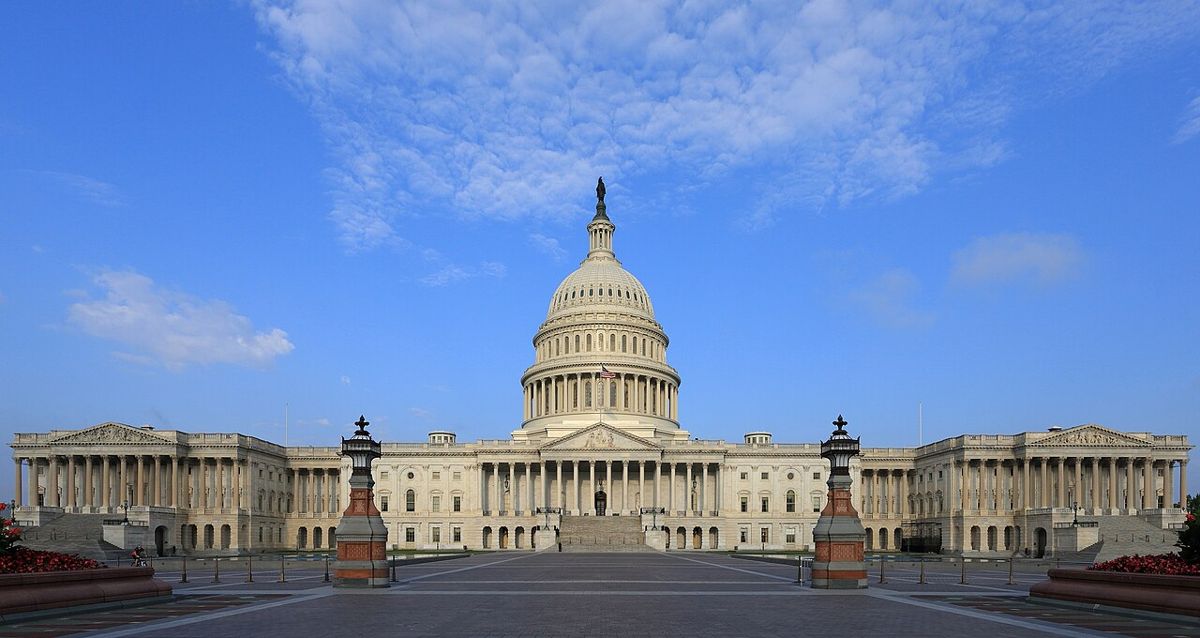 Fachada oriental del Capitolio de Estados Unidos.