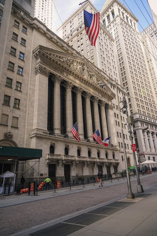 Fachada de la Bolsa de Nueva York.