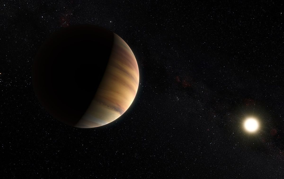 Artist’s impression of 51 Pegasi b; not a direct photograph.