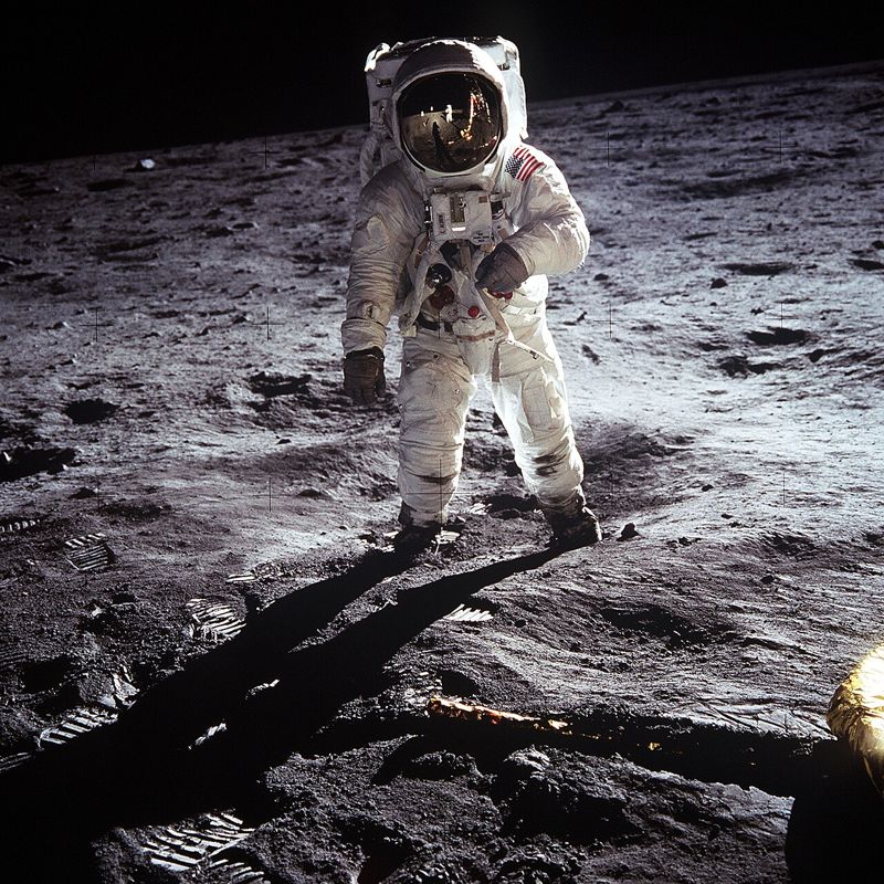 Buzz Aldrin on the Moon during Apollo 11.